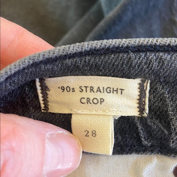 Madewell 90s Straight Crop Jeans  Washed Black Size 28 - Picture 5 of 5